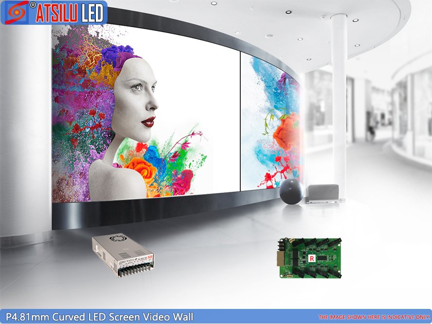 Fixed Installation P4.81mm Curved LED Screen Video Wall